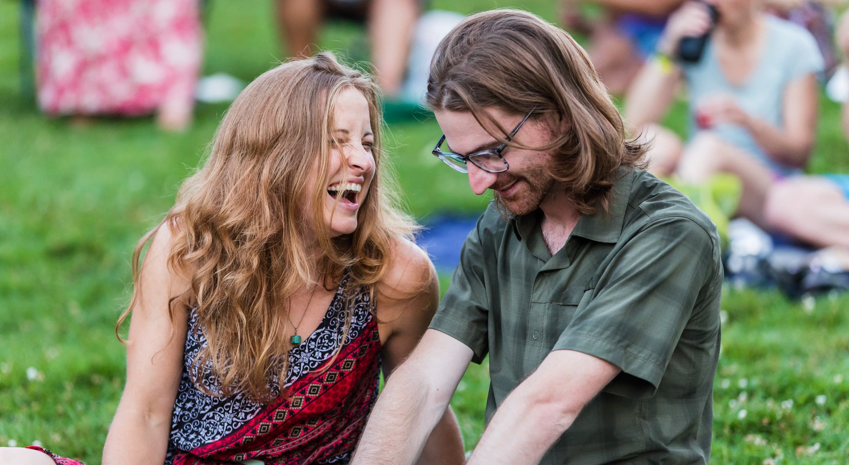 A young couple enjoying a Great House event