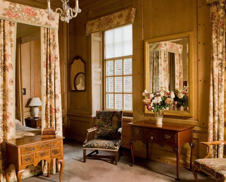 Interior bedroom of Mrs. Crane at the Great House of the Crane Estate