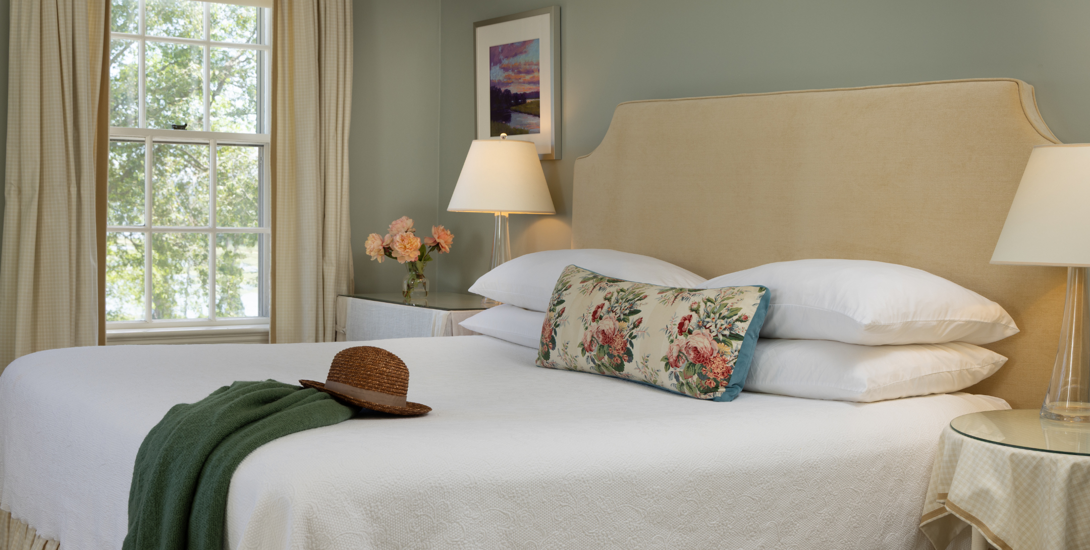 Massachusetts accommodation with bed and sitting area in Cornelius Room